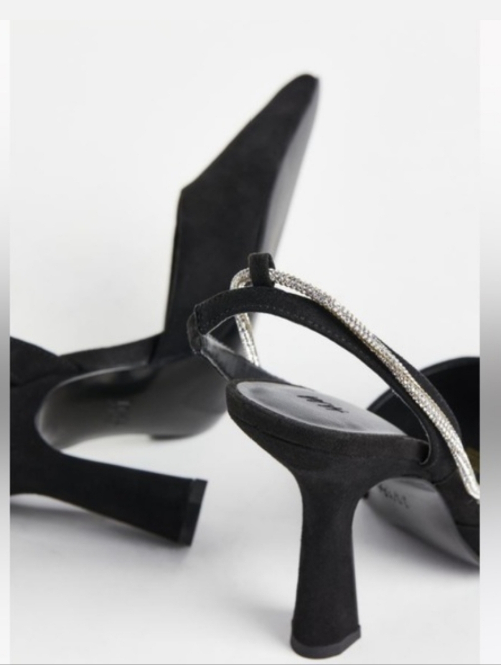 Pointed Toe Pump with Rhinestone Strap - Picture 2 of 4